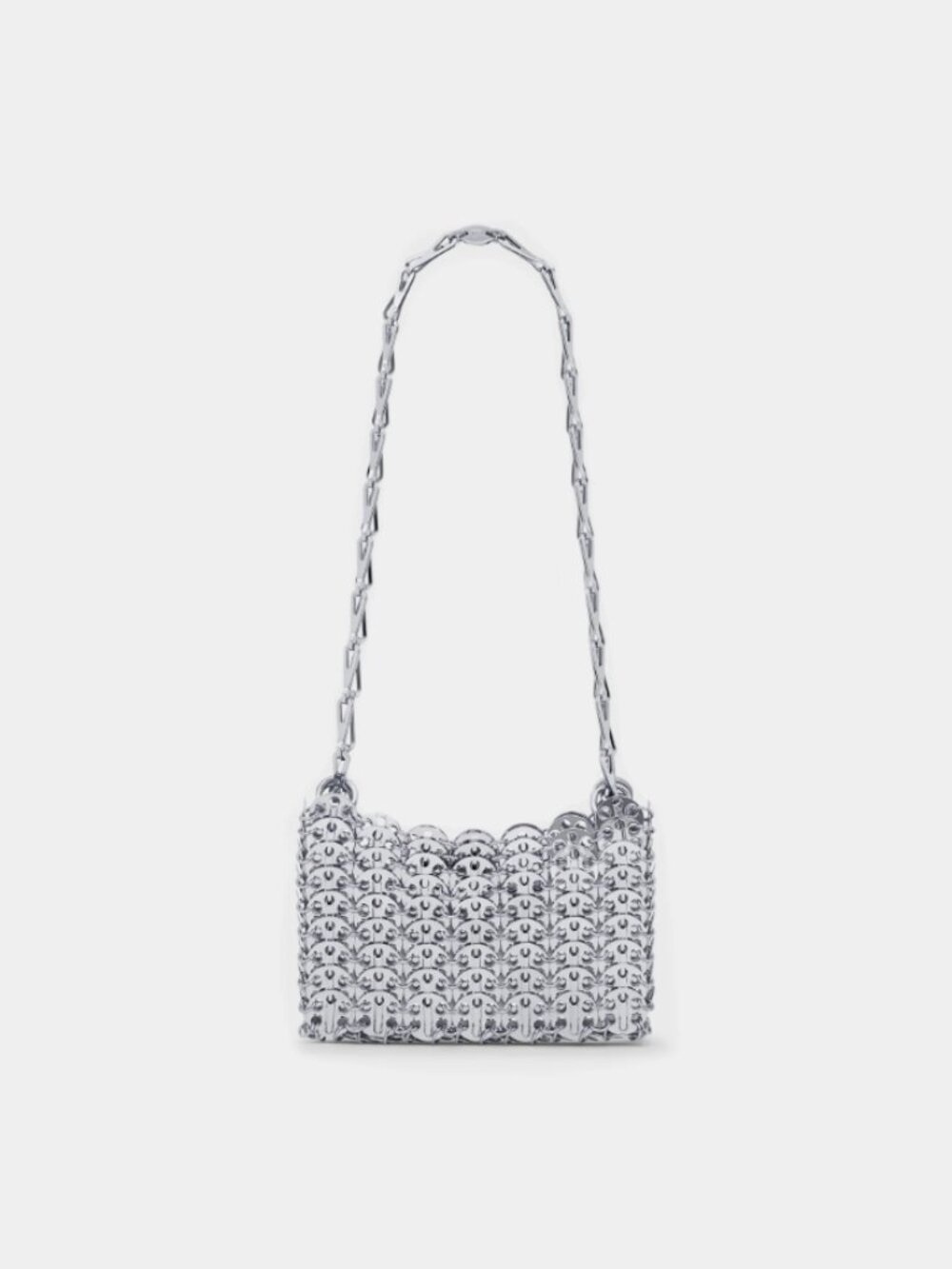 RABANNE ICONIC SILVER NANO MINI 1969 BAG NWT